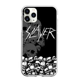 Чехол для iPhone 11 Pro матовый с принтом Slayer Black в Рязани, Силикон |  | hard | heavy | metal | rock | skull | trash | метал | рок | слеер | слейер | слэер | слэйер | треш | трэш | череп | черепа