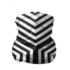 Бандана-труба 3D с принтом Кибер Зебра в Рязани, 100% полиэстер, ткань с особыми свойствами — Activecool | плотность 150‒180 г/м2; хорошо тянется, но сохраняет форму | black and white stripes | geometry | vest | zebra | геометрия | зебра | тельняшка | черно белая полоска