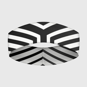 Повязка на голову 3D с принтом Кибер Зебра в Рязани,  |  | black and white stripes | geometry | vest | zebra | геометрия | зебра | тельняшка | черно белая полоска