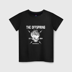 Детская футболка хлопок с принтом The Offspring est 1984 в Рязани, 100% хлопок | круглый вырез горловины, полуприлегающий силуэт, длина до линии бедер | Тематика изображения на принте: offspring | офспринг | оффспринг | рок