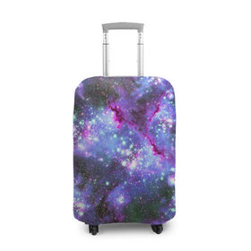 Чехол для чемодана 3D с принтом Сияние звёзд в Рязани, 86% полиэфир, 14% спандекс | двустороннее нанесение принта, прорези для ручек и колес | abstraction | cosmos | nebula | space | star | universe | абстракция | вселенная | звезды | космос | мир | планеты