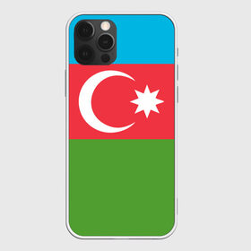 Чехол для iPhone 12 Pro Max с принтом Азербайджан в Рязани, Силикон |  | azerbaijan | azrbaycan | звезда | ислам | полумесяц | флаг