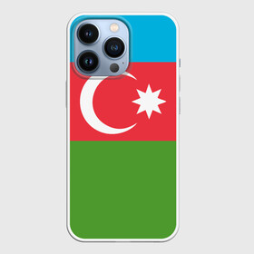 Чехол для iPhone 13 Pro с принтом Азербайджан в Рязани,  |  | azerbaijan | azrbaycan | звезда | ислам | полумесяц | флаг