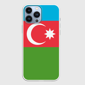 Чехол для iPhone 13 Pro Max с принтом Азербайджан в Рязани,  |  | azerbaijan | azrbaycan | звезда | ислам | полумесяц | флаг
