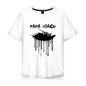 Мужская футболка хлопок Oversize с принтом Papa Roach в Рязани, 100% хлопок | свободный крой, круглый ворот, “спинка” длиннее передней части | papa roach | roach | папа роач | папароач | папароч | роач | роч
