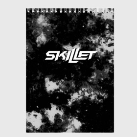 Скетчбук с принтом Skillet в Рязани, 100% бумага
 | 48 листов, плотность листов — 100 г/м2, плотность картонной обложки — 250 г/м2. Листы скреплены сверху удобной пружинной спиралью | punk | rock | skillet | альтернативный хип хоп | группа | инди поп | музыка | музыкальное произведение | ноты | панк | регги | рок | синти поп