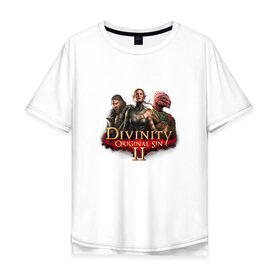 Мужская футболка хлопок Oversize с принтом Divinity в Рязани, 100% хлопок | свободный крой, круглый ворот, “спинка” длиннее передней части | 