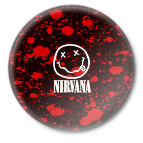 Значок с принтом NIRVANA в Рязани,  металл | круглая форма, металлическая застежка в виде булавки | nirvana | punk | rock | альтернативный хип хоп | группа | инди поп | музыка | музыкальное произведение | ноты | панк | регги | рок | синти поп