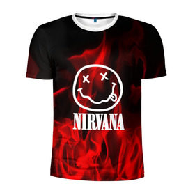 Мужская футболка 3D спортивная с принтом NIRVANA в Рязани, 100% полиэстер с улучшенными характеристиками | приталенный силуэт, круглая горловина, широкие плечи, сужается к линии бедра | nirvana | punk | rock | альтернативный хип хоп | группа | инди поп | музыка | музыкальное произведение | ноты | панк | регги | рок | синти поп