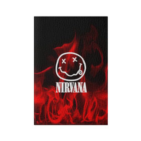 Обложка для паспорта матовая кожа с принтом NIRVANA в Рязани, натуральная матовая кожа | размер 19,3 х 13,7 см; прозрачные пластиковые крепления | nirvana | punk | rock | альтернативный хип хоп | группа | инди поп | музыка | музыкальное произведение | ноты | панк | регги | рок | синти поп