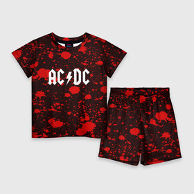 Детский костюм с шортами 3D с принтом AC DC в Рязани,  |  | ac dc | punk | rock | альтернативный хип хоп | группа | инди поп | музыка | музыкальное произведение | ноты | панк | регги | рок | синти поп