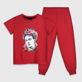 Детская пижама хлопок с принтом Фрида Кало в Рязани, 100% хлопок |  брюки и футболка прямого кроя, без карманов, на брюках мягкая резинка на поясе и по низу штанин
 | Тематика изображения на принте: фрида кало