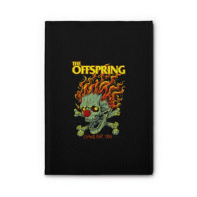 Обложка для автодокументов с принтом The Offspring в Рязани, натуральная кожа |  размер 19,9*13 см; внутри 4 больших “конверта” для документов и один маленький отдел — туда идеально встанут права | offspring | офспринг | оффспринг | рок