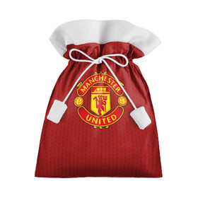 Подарочный 3D мешок с принтом Manchester United Knitted в Рязани, 100% полиэстер | Размер: 29*39 см | Тематика изображения на принте: england | football | logo | manchester united | pattern | sport | англия | арт | вязаный | лига | лого | манчестер юнайтед | переплет | свитер | спорт | текстура | узор | фк | футбол | футбольный клуб | эмблема