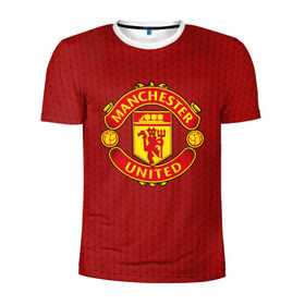 Мужская футболка 3D спортивная с принтом Manchester United Knitted в Рязани, 100% полиэстер с улучшенными характеристиками | приталенный силуэт, круглая горловина, широкие плечи, сужается к линии бедра | england | football | logo | manchester united | pattern | sport | англия | арт | вязаный | лига | лого | манчестер юнайтед | переплет | свитер | спорт | текстура | узор | фк | футбол | футбольный клуб | эмблема