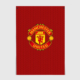 Постер с принтом Manchester United Knitted в Рязани, 100% бумага
 | бумага, плотность 150 мг. Матовая, но за счет высокого коэффициента гладкости имеет небольшой блеск и дает на свету блики, но в отличии от глянцевой бумаги не покрыта лаком | Тематика изображения на принте: england | football | logo | manchester united | pattern | sport | англия | арт | вязаный | лига | лого | манчестер юнайтед | переплет | свитер | спорт | текстура | узор | фк | футбол | футбольный клуб | эмблема