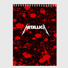 Скетчбук с принтом Metallica в Рязани, 100% бумага
 | 48 листов, плотность листов — 100 г/м2, плотность картонной обложки — 250 г/м2. Листы скреплены сверху удобной пружинной спиралью | metallica | punk | rock | альтернативный хип хоп | группа | инди поп | музыка | музыкальное произведение | ноты | панк | регги | рок | синти поп