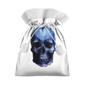 Подарочный 3D мешок с принтом Бумажный череп в Рязани, 100% полиэстер | Размер: 29*39 см | 