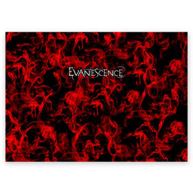 Поздравительная открытка с принтом Evanescence в Рязани, 100% бумага | плотность бумаги 280 г/м2, матовая, на обратной стороне линовка и место для марки
 | Тематика изображения на принте: альтернативный | американская | глэм | готик | гранж | группа | метал | модные | музыка | пост | рок | хард
