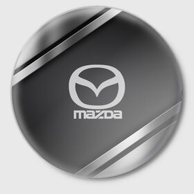 Значок с принтом MAZDA SPORT в Рязани,  металл | круглая форма, металлическая застежка в виде булавки | Тематика изображения на принте: 
