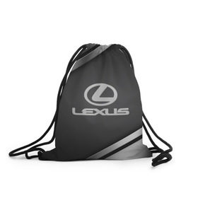 Рюкзак-мешок 3D с принтом LEXUS SPORT в Рязани, 100% полиэстер | плотность ткани — 200 г/м2, размер — 35 х 45 см; лямки — толстые шнурки, застежка на шнуровке, без карманов и подкладки | auto | automobile | car | carbon | lexus | machine | motor | motor car | sport car | автомашина | бренд | легковой автомобиль | марка | спортивный автомобиль | тачка