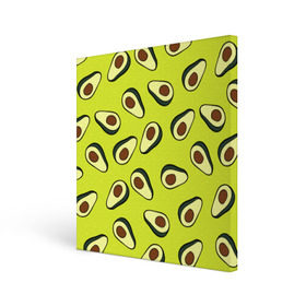Холст квадратный с принтом Авокадо в Рязани, 100% ПВХ |  | Тематика изображения на принте: avocado | food | fruit | pattern | vegan | vegetarian | авокадо | веган | вегетарианство | еда | паттерн | правильное питание | фрукт