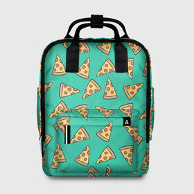Женский рюкзак 3D с принтом Pizza в Рязани, 100% полиэстер | лямки с регулируемой длиной, сверху ручки, чтобы рюкзак нести как сумку. Основное отделение закрывается на молнию, как и внешний карман. Внутри два дополнительных кармана, один из которых закрывается на молнию. По бокам два дополнительных кармашка, куда поместится маленькая бутылочка
 | food | pattern | pizza | vegan | vegetarian | веган | вегетарианство | еда | паттерн | пицца