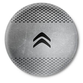 Значок с принтом CITROEN в Рязани,  металл | круглая форма, металлическая застежка в виде булавки | Тематика изображения на принте: 