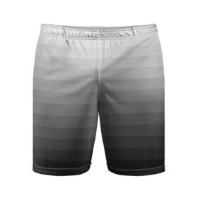 Мужские шорты 3D спортивные с принтом Серые полосы в Рязани,  |  | Тематика изображения на принте: белый | градиент | минимализм | полосы | серый | черный