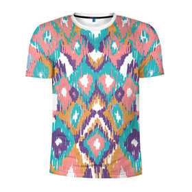 Мужская футболка 3D спортивная с принтом Африканский стиль в Рязани, 100% полиэстер с улучшенными характеристиками | приталенный силуэт, круглая горловина, широкие плечи, сужается к линии бедра | Тематика изображения на принте: abstraction | geometry | optic | optical | pattern | visual | абстракция | геометрия | движение | линии | народные | оптический узор | психоделика | текстуры | узор | этника