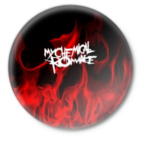 Значок с принтом My Chemical Romance в Рязани,  металл | круглая форма, металлическая застежка в виде булавки | my chemical romance | punk | rock | альтернативный хип хоп | группа | инди поп | музыка | музыкальное произведение | ноты | панк | регги | рок | синти поп