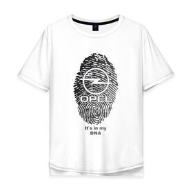 Мужская футболка хлопок Oversize с принтом Opel its in my DNA в Рязани, 100% хлопок | свободный крой, круглый ворот, “спинка” длиннее передней части | Тематика изображения на принте: 