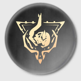Значок с принтом Devout emblem в Рязани,  металл | круглая форма, металлическая застежка в виде булавки | dbd | dead by daylight | devout | emblem | дбд | истовый | эмблема