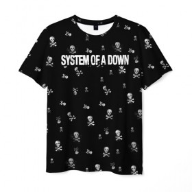 Мужская футболка 3D с принтом System of a Down в Рязани, 100% полиэфир | прямой крой, круглый вырез горловины, длина до линии бедер | system of a down | музыка | рок | рок группа