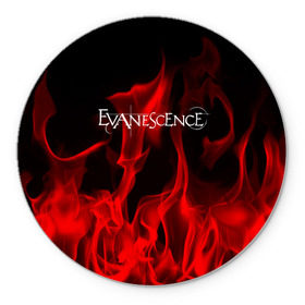 Коврик круглый с принтом Evanescence в Рязани, резина и полиэстер | круглая форма, изображение наносится на всю лицевую часть | evanescence | punk | rock | альтернативный хип хоп | группа | инди поп | музыка | музыкальное произведение | ноты | панк | регги | рок | синти поп