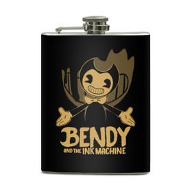 Фляга с принтом Bendy and the ink machine (20) в Рязани, металлический корпус | емкость 0,22 л, размер 125 х 94 мм. Виниловая наклейка запечатывается полностью | Тематика изображения на принте: bendy | bendy and the ink machine | game | horror | ink | machine | trend | video game