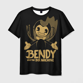 Мужская футболка 3D с принтом Bendy and the ink machine (20) в Рязани, 100% полиэфир | прямой крой, круглый вырез горловины, длина до линии бедер | Тематика изображения на принте: bendy | bendy and the ink machine | game | horror | ink | machine | trend | video game