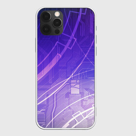 Чехол для iPhone 12 Pro Max с принтом Digital blue art в Рязани, Силикон |  | Тематика изображения на принте: абстракция | арт | геометрия | линии | полосы | схема | тень