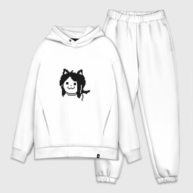 Мужской костюм хлопок OVERSIZE с принтом Undertale в Рязани,  |  | temmie | андертейл | подземелье | темми