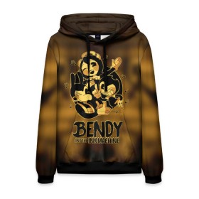 Мужская толстовка 3D с принтом Bendy and the ink machine (32) в Рязани, 100% полиэстер | двухслойный капюшон со шнурком для регулировки, мягкие манжеты на рукавах и по низу толстовки, спереди карман-кенгуру с мягким внутренним слоем. | bendy | bendy and the ink machine | game | horror | ink | machine | trend | video game | бенди | бэнди