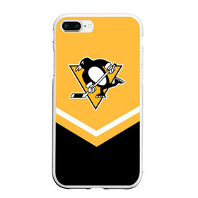 Чехол для iPhone 7Plus/8 Plus матовый с принтом Pittsburgh Penguins (Форма 1) в Рязани, Силикон | Область печати: задняя сторона чехла, без боковых панелей | Тематика изображения на принте: питтсбург пингвинз