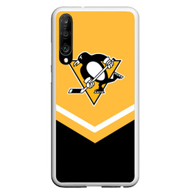 Чехол для Honor P30 с принтом Pittsburgh Penguins (Форма 1) в Рязани, Силикон | Область печати: задняя сторона чехла, без боковых панелей | Тематика изображения на принте: питтсбург пингвинз