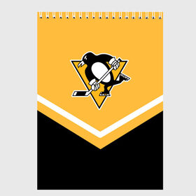 Скетчбук с принтом Pittsburgh Penguins (Форма 1) в Рязани, 100% бумага
 | 48 листов, плотность листов — 100 г/м2, плотность картонной обложки — 250 г/м2. Листы скреплены сверху удобной пружинной спиралью | Тематика изображения на принте: питтсбург пингвинз