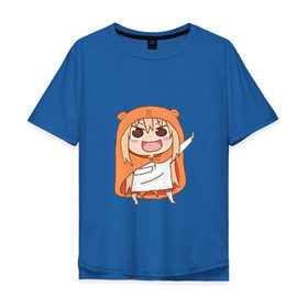 Мужская футболка хлопок Oversize с принтом Umaru Chan в Рязани, 100% хлопок | свободный крой, круглый ворот, “спинка” длиннее передней части | anime | аниме | анимэ | умару