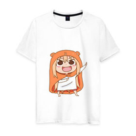 Мужская футболка хлопок с принтом Umaru Chan в Рязани, 100% хлопок | прямой крой, круглый вырез горловины, длина до линии бедер, слегка спущенное плечо. | anime | аниме | анимэ | умару