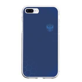 Чехол для iPhone 7Plus/8 Plus матовый с принтом Russia 2018 (Light-Blue) в Рязани, Силикон | Область печати: задняя сторона чехла, без боковых панелей | 0x000000123 | mashine | red | russia | герб | красная | машина | россия | спорт | футбол | хоккей