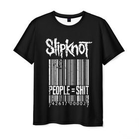 Мужская футболка 3D с принтом Slipknot People в Рязани, 100% полиэфир | прямой крой, круглый вырез горловины, длина до линии бедер | Тематика изображения на принте: alternative | iowa | metal | nu | slipknot | slipnot | taylor | метал | слипкнот | слипнот