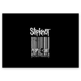 Поздравительная открытка с принтом Slipknot People в Рязани, 100% бумага | плотность бумаги 280 г/м2, матовая, на обратной стороне линовка и место для марки
 | alternative | iowa | metal | nu | slipknot | slipnot | taylor | метал | слипкнот | слипнот