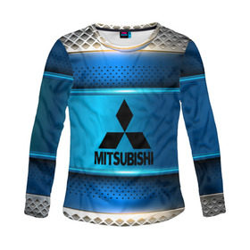 Женский лонгслив 3D с принтом MITSUBISHI sport collection в Рязани, 100% полиэстер | длинные рукава, круглый вырез горловины, полуприлегающий силуэт | auto | automobile | car | carbon | machine | mitsubishi | motor | motor car | sport car | автомашина | бренд | легковой автомобиль | марка | спортивный автомобиль | тачка