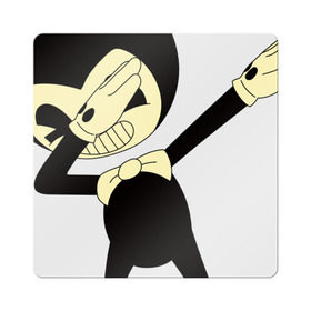 Магнит виниловый Квадрат с принтом Bendy and the ink machine Dab в Рязани, полимерный материал с магнитным слоем | размер 9*9 см, закругленные углы | batim | bendy | bendy and the ink machine | dab | horror | ink | machine | rap | trend